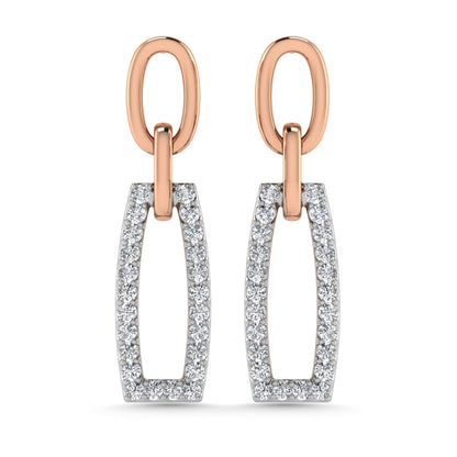 Diamond 1/4 Ct.Tw. Fashion Earrings in 10K Rose Gold