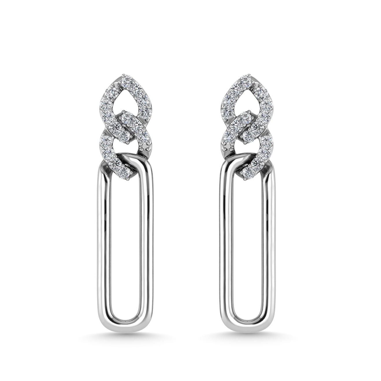 Diamond 1/8 Ct.Tw. Fashion Earrings in 10K White Gold