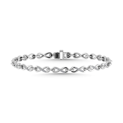 10K White Gold Diamond 1/4 Ct.Tw. Fashion Bracelet