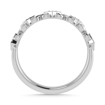 Diamond 1/10 Ct.Tw. Stack Band in 10K White Gold
