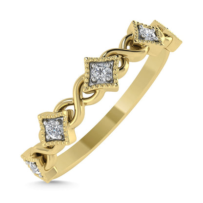 Diamond 1/10 Ct.Tw. Stack Band in 10K Yellow Gold