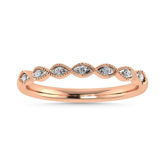 Diamond 1/20 Ct.Tw. Stack Band in 10K Rose Gold
