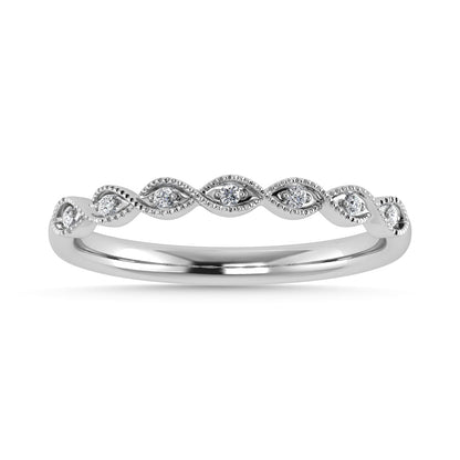 Diamond 1/20 Ct.Tw. Stack Band in 10K White Gold