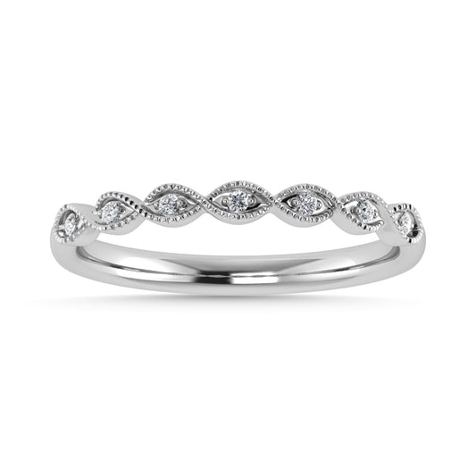 Diamond 1/20 Ct.Tw. Stack Band in 10K White Gold