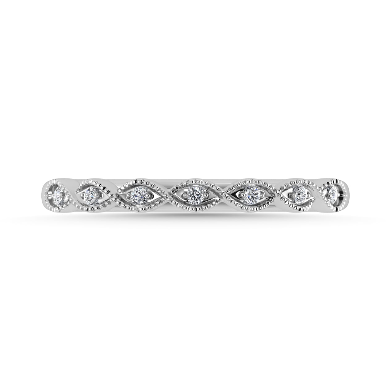 Diamond 1/20 Ct.Tw. Stack Band in 10K White Gold