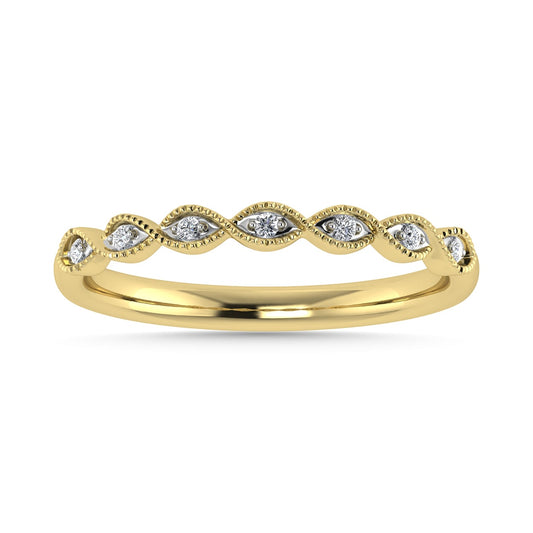 Diamond 1/20 Ct.Tw. Stack Band in 10K Yellow Gold