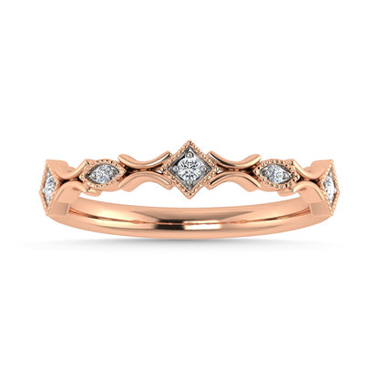 Diamond 1/20 Ct.Tw. Stack Band in 10K Rose Gold