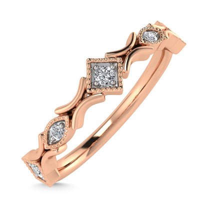 Diamond 1/20 Ct.Tw. Stack Band in 10K Rose Gold