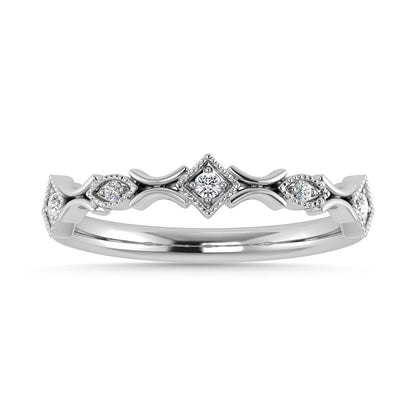 Diamond 1/20 Ct.Tw. Stack Band in 10K White Gold