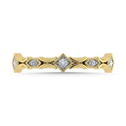 Diamond 1/20 Ct.Tw. Stack Band in 10K Yellow Gold
