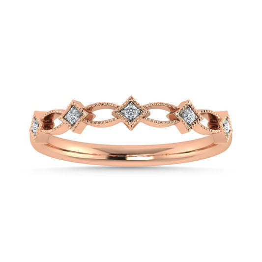 Diamond 1/20 Ct.Tw. Stack Band in 10K Rose Gold