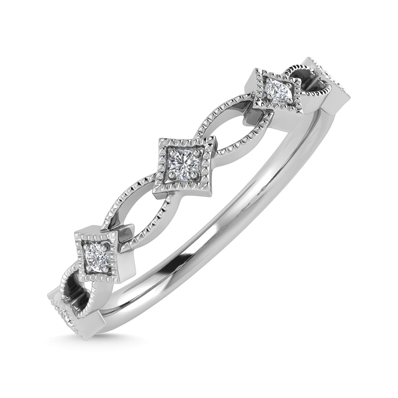 Diamond 1/20 Ct.Tw. Stack Band in 10K White Gold