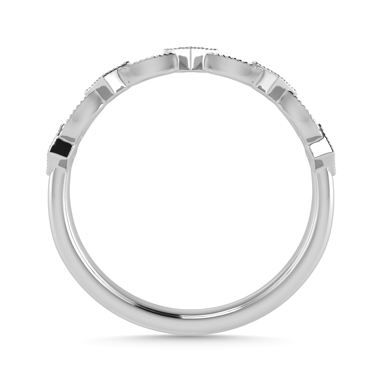 Diamond 1/20 Ct.Tw. Stack Band in 10K White Gold