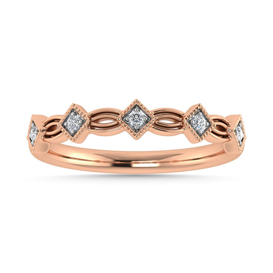 Diamond 1/20 Ct.Tw. Stack Band in 10K Rose Gold