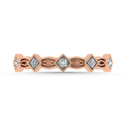 Diamond 1/20 Ct.Tw. Stack Band in 10K Rose Gold