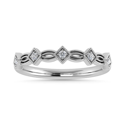 Diamond 1/20 Ct.Tw. Stack Band in 10K White Gold