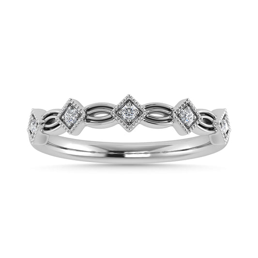 Diamond 1/20 Ct.Tw. Stack Band in 10K White Gold