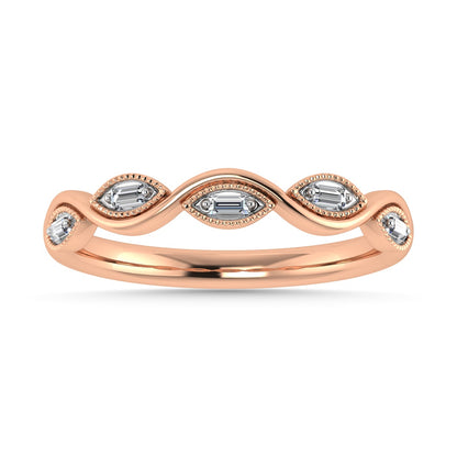 Diamond 1/20 Ct.Tw. Stack Band in 10K Rose Gold