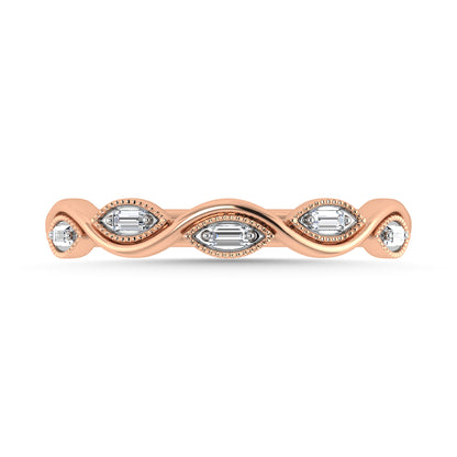 Diamond 1/20 Ct.Tw. Stack Band in 10K Rose Gold