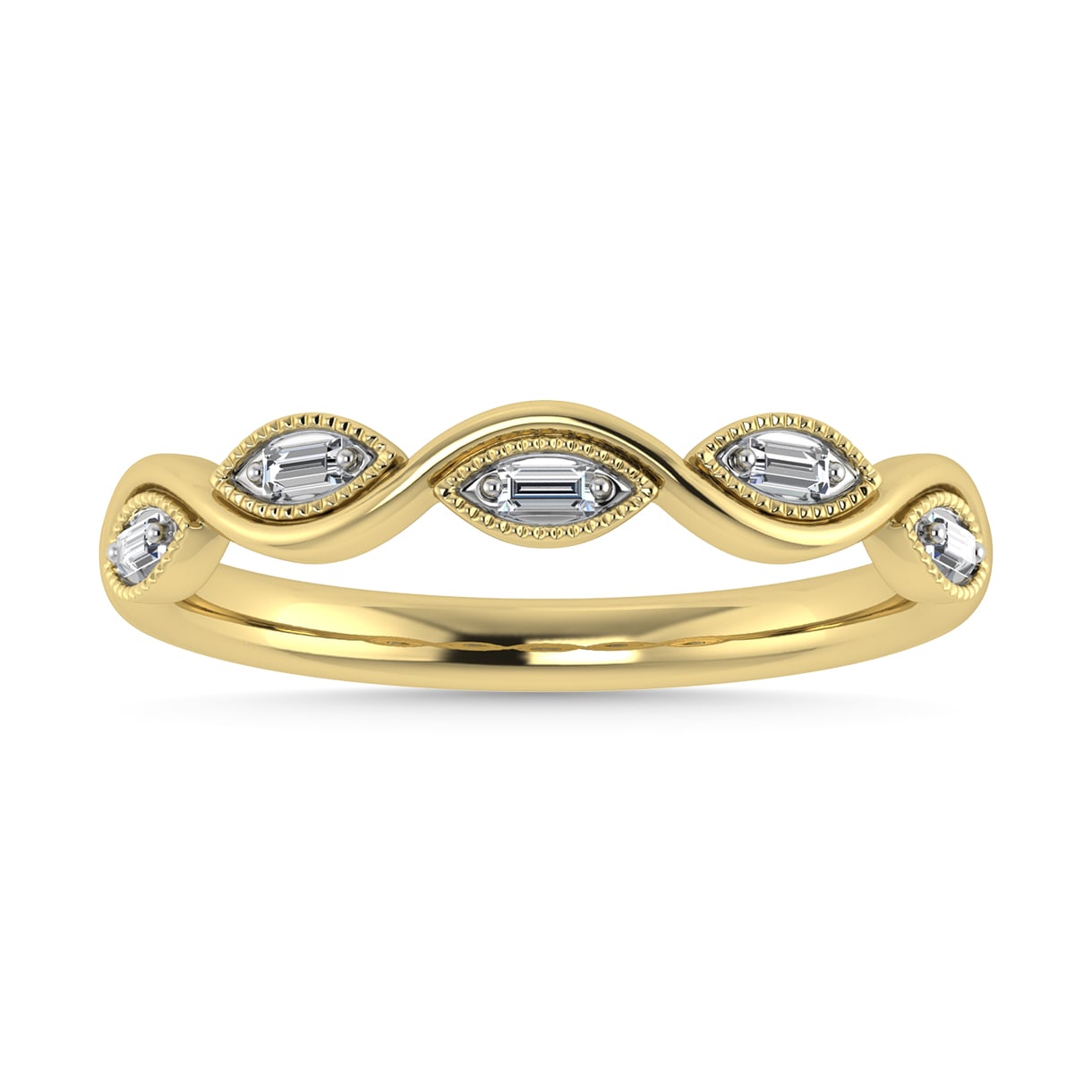 Diamond 1/20 Ct.Tw. Stack Band in 10K Yellow Gold