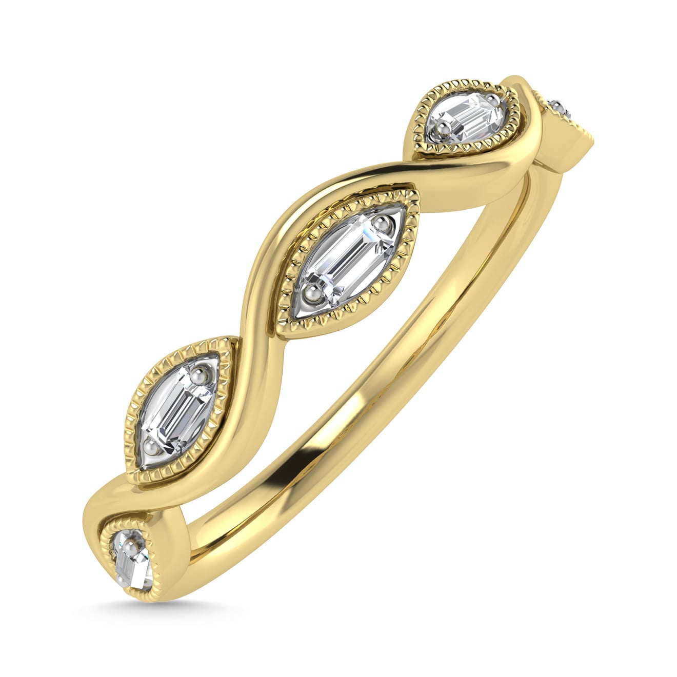 Diamond 1/20 Ct.Tw. Stack Band in 10K Yellow Gold
