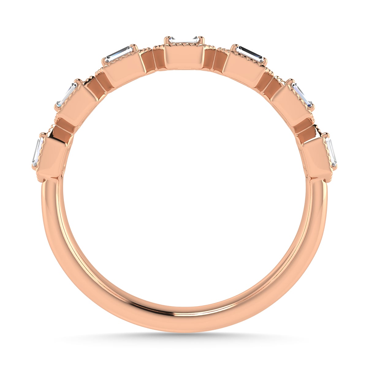 Diamond 1/10 Ct.Tw. Stack Band in 10K Rose Gold
