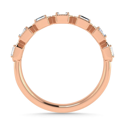 Diamond 1/10 Ct.Tw. Stack Band in 10K Rose Gold