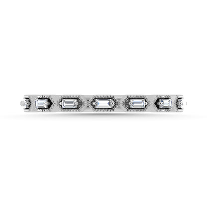 Diamond 1/10 Ct.Tw. Stack Band in 10K White Gold