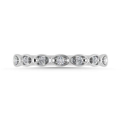 Diamond 1/10 Ct.Tw. Stack Band in 10K White Gold