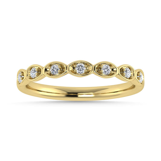 Diamond 1/10 Ct.Tw. Stack Band in 10K Yellow Gold