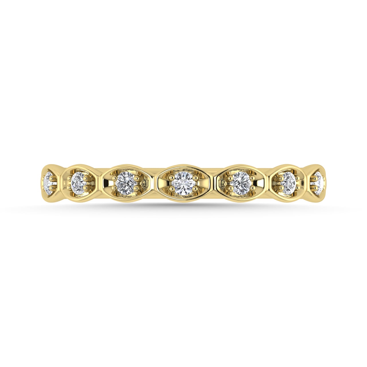 Diamond 1/10 Ct.Tw. Stack Band in 10K Yellow Gold