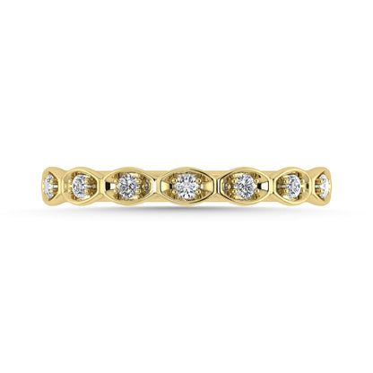 Diamond 1/10 Ct.Tw. Stack Band in 10K Yellow Gold