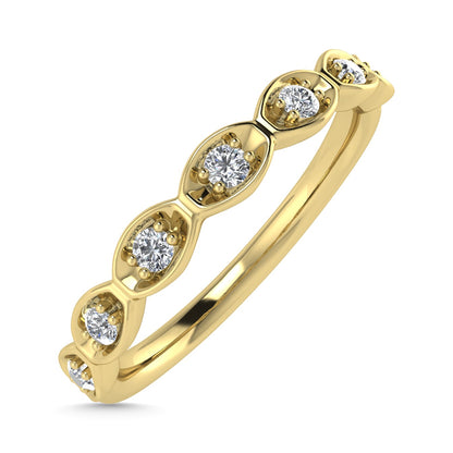 Diamond 1/10 Ct.Tw. Stack Band in 10K Yellow Gold