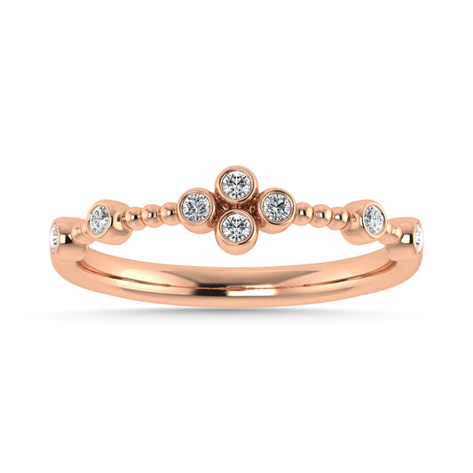Diamond 1/10 Ct.Tw. Stack Band in 10K Rose Gold
