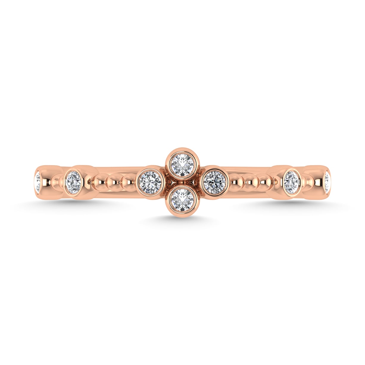 Diamond 1/10 Ct.Tw. Stack Band in 10K Rose Gold