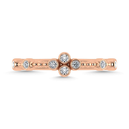 Diamond 1/10 Ct.Tw. Stack Band in 10K Rose Gold
