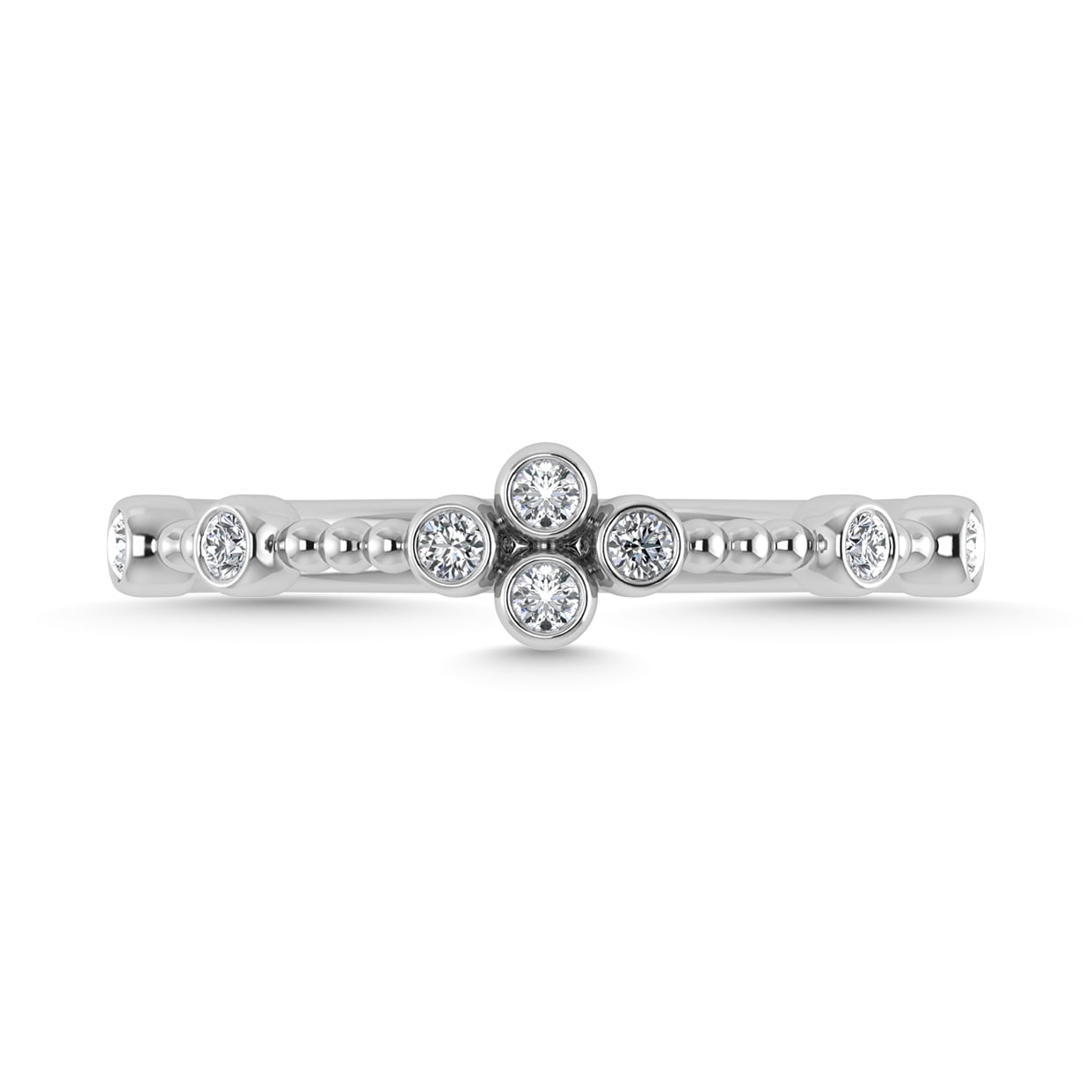 Diamond 1/10 Ct.Tw. Stack Band in 10K White Gold