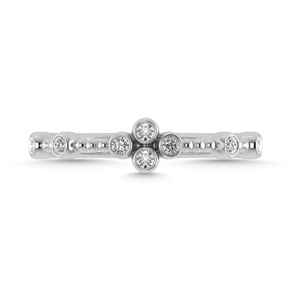 Diamond 1/10 Ct.Tw. Stack Band in 10K White Gold