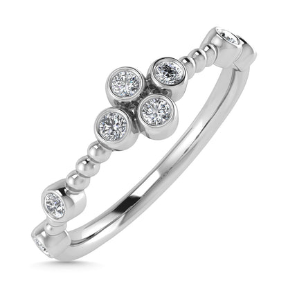 Diamond 1/10 Ct.Tw. Stack Band in 10K White Gold