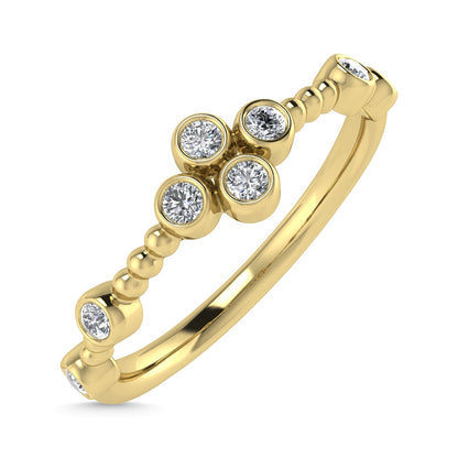 Diamond 1/10 Ct.Tw. Stack Band in 10K Yellow Gold