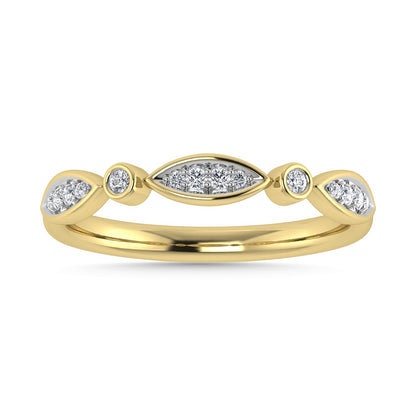 Diamond 1/8 Ct.Tw. Stack Band in 10K Yellow Gold