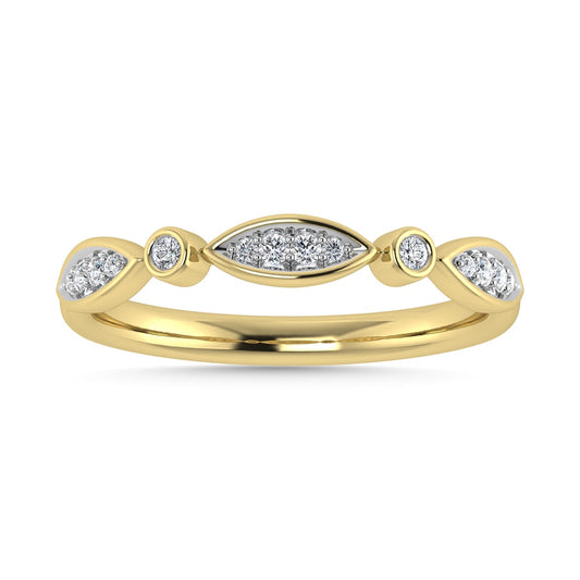 Diamond 1/8 Ct.Tw. Stack Band in 10K Yellow Gold