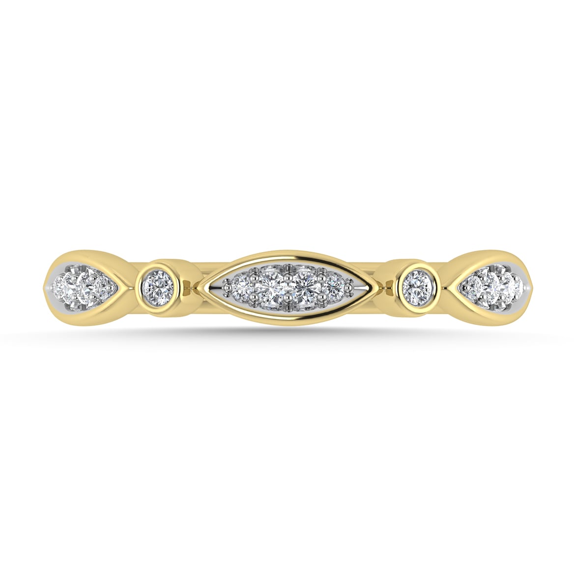 Diamond 1/8 Ct.Tw. Stack Band in 10K Yellow Gold