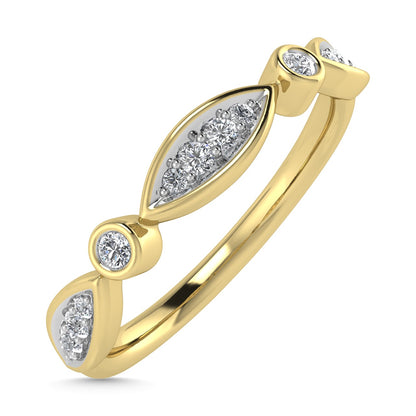 Diamond 1/8 Ct.Tw. Stack Band in 10K Yellow Gold