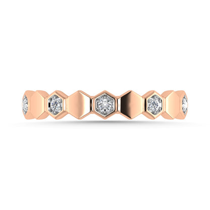 Diamond 1/10 Ct.Tw. Stack Band in 10K Rose Gold