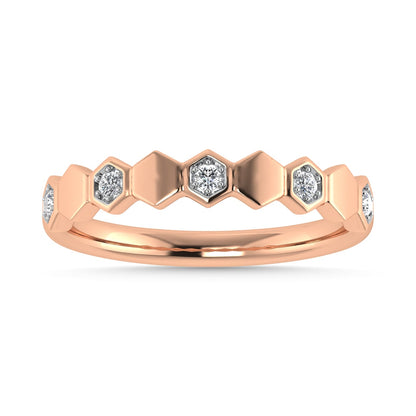 Diamond 1/10 Ct.Tw. Stack Band in 10K Rose Gold