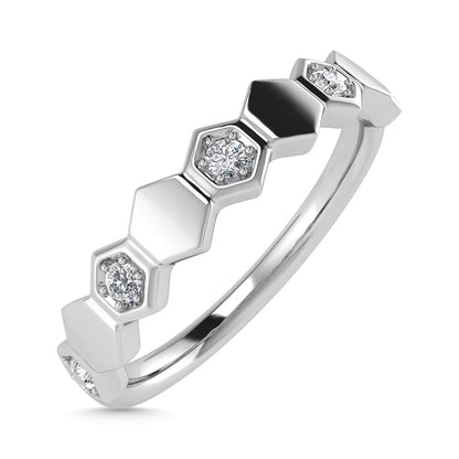 Diamond 1/10 Ct.Tw. Stack Band in 10K White Gold