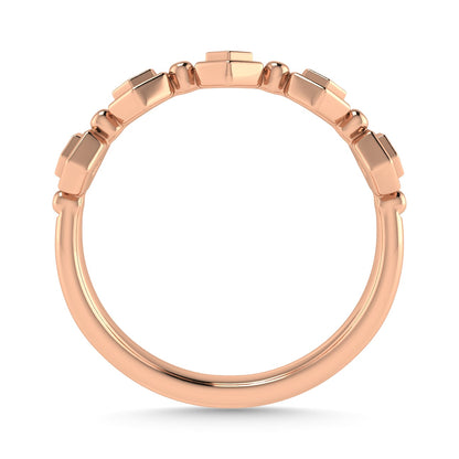 Diamond 1/8 Ct.Tw. Stack Band in 10K Rose Gold