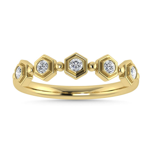 Diamond 1/8 Ct.Tw. Stack Band in 10K Yellow Gold