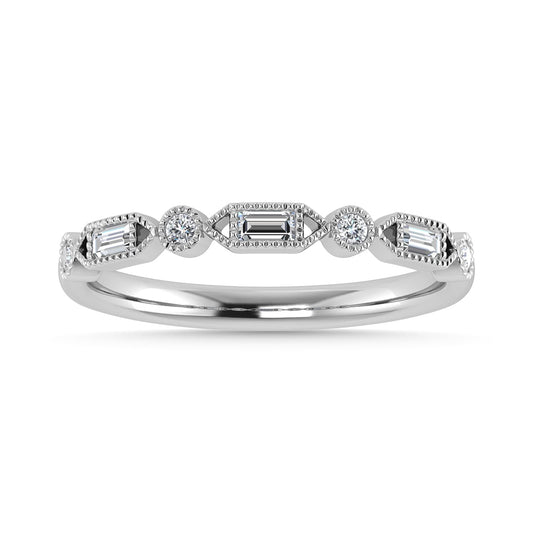 Diamond 1/6 Ct.Tw. Stack Band in 10K White Gold